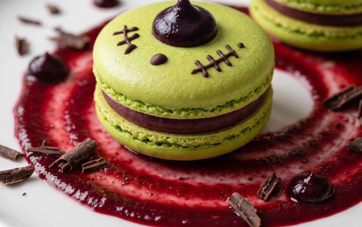Frankestein Macarons