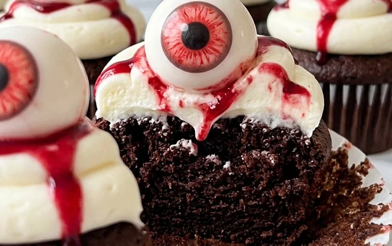 Halloween Augapfel Cupcakes