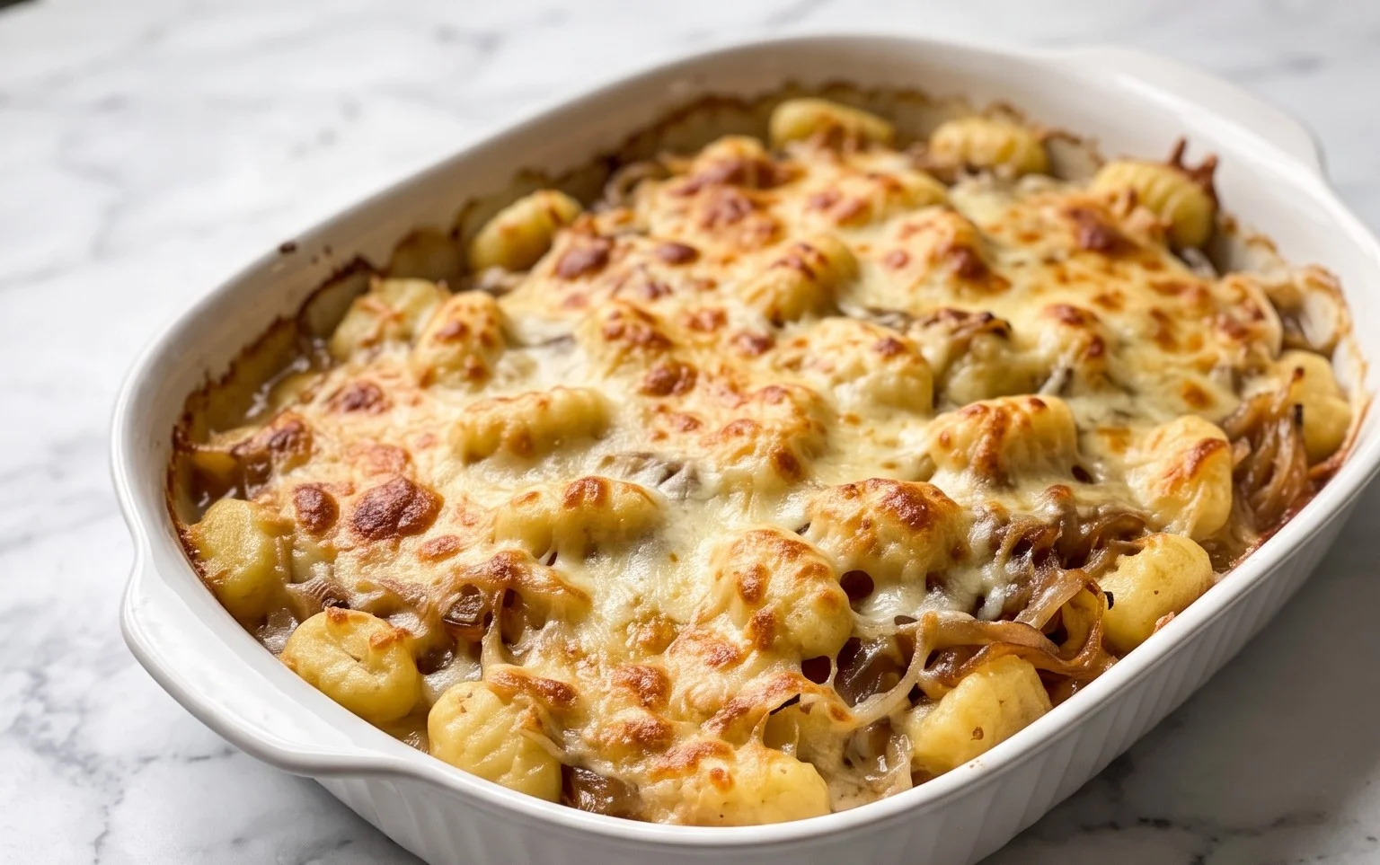 Gnocchi Oignon Gratiné au Four: Douceur Réconfortante