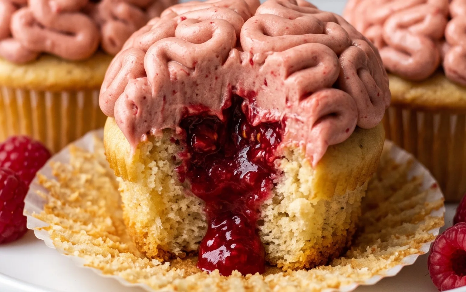 Bleeding Brain Cupcakes